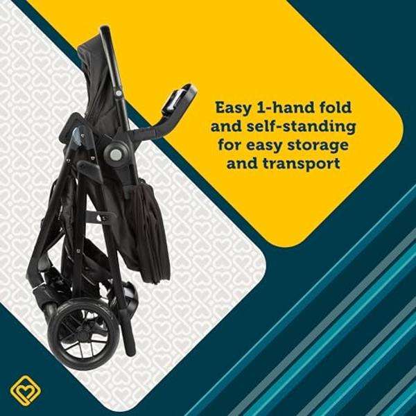Safety 1st Grow and Go Flex 8-in-1 Car Seat Stroller Combo, Baby Stroller Travel Systems for Infants 4-30 lbs, Stroller and Carseat Combo Set, Foundry
