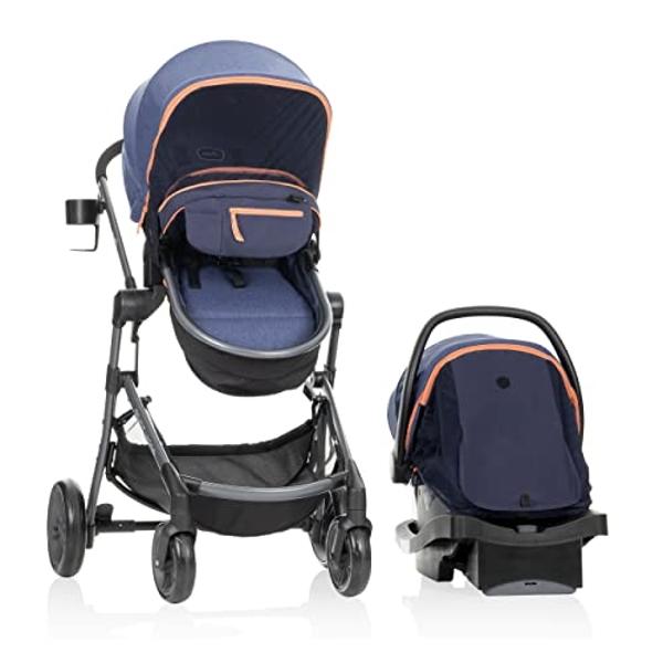 Baby Trend Double Stroller with 2 EZ-Lift Plus Infant Car Seats, Sit N' Stand, Stormy - Portable and Lightweight Stroller Duo and Car Seat Travel System Tandem