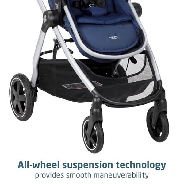 Maxi-Cosi Zelia™ Luxe 5-in-1 Modular - Baby Travel System Car Seat and Stroller, Infant Car Seat and Stroller Combo, Baby Car Seat and Stroller Combo in New Hope Navy