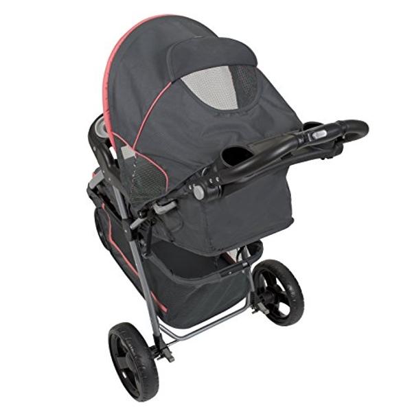 Evenflo Pivot Modular Travel System with LiteMax Infant Car Seat with Anti-Rebound Bar (Desert Tan)