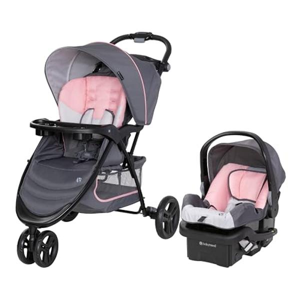 Britax Willow Brook Baby Travel System, Infant Car Seat and Stroller Combo with Aspen Base, ClickTight Technology, RightSize System and 4 Ways to Stroll, Navy Glacier