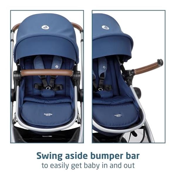 Maxi-Cosi Zelia™ Luxe 5-in-1 Modular - Baby Travel System Car Seat and Stroller, Infant Car Seat and Stroller Combo, Baby Car Seat and Stroller Combo in New Hope Navy