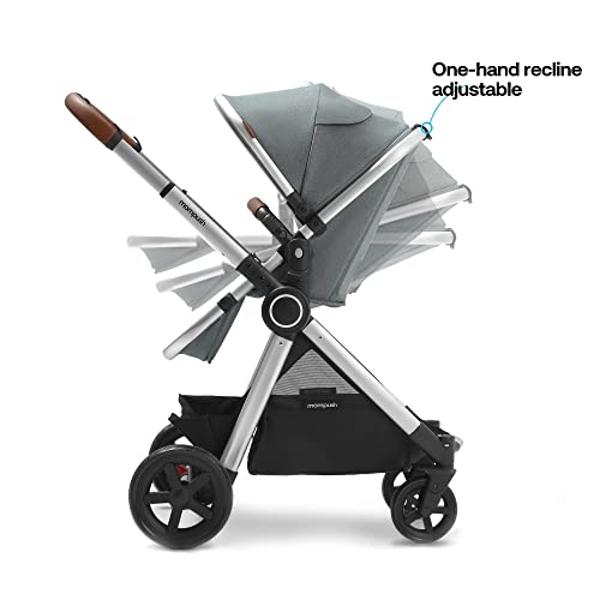 Evenflo Pivot Modular Travel System with LiteMax Infant Car Seat with Anti-Rebound Bar (Desert Tan)