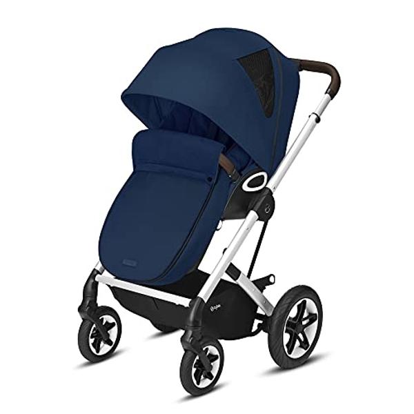 Cybex Talos S Lux Stroller, AllTerrain Wheels, FrontFacing or ParentFacing Seat Positions, OneHand Fold, Multiposition Recline, Navy Blue
