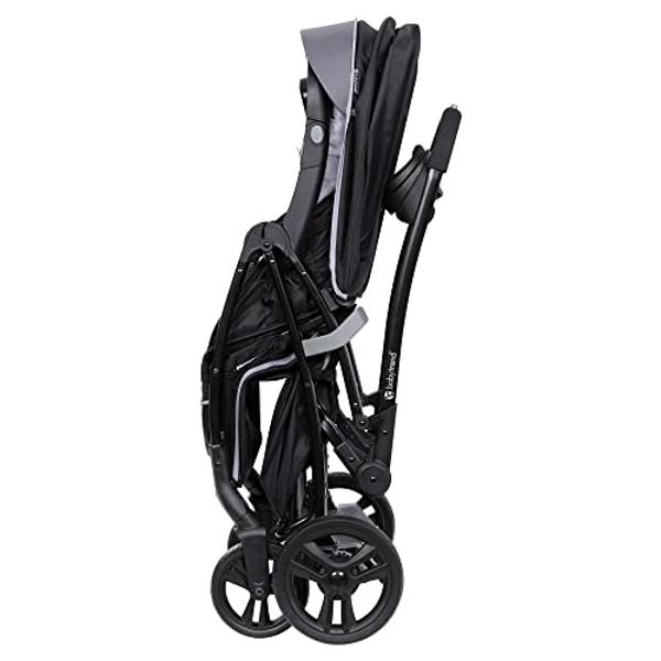 Baby Trend Sit N' Stand 5-in-1 Collapsible Kids Shopper Stroller with Shaded Canopy Visor, Extendable Storage Basket, and 2 Cup Holders, Stormy