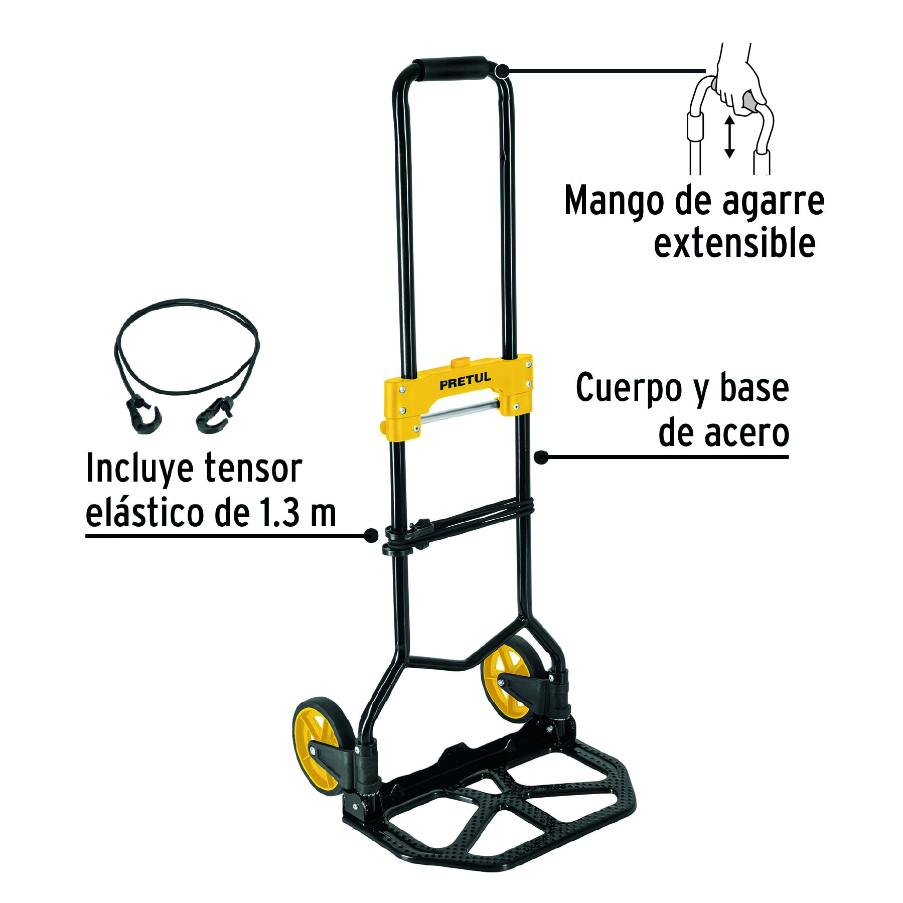 Diablo de carga, plegable, 100 kg, Pretul