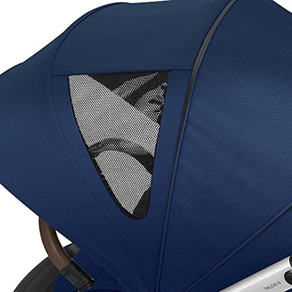 Cybex Talos S Lux Stroller, AllTerrain Wheels, FrontFacing or ParentFacing Seat Positions, OneHand Fold, Multiposition Recline, Navy Blue