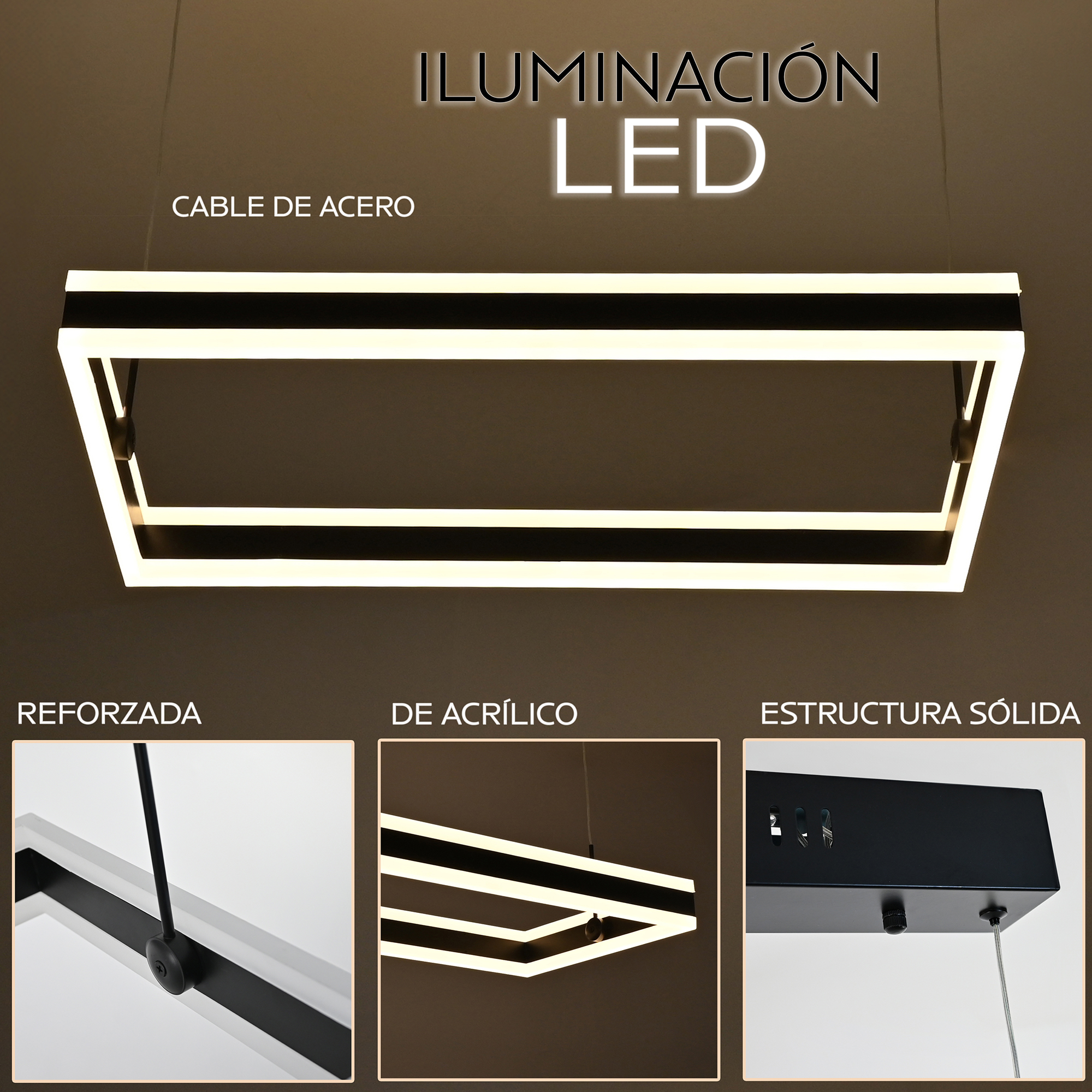 CANDIL SUSPENDIDO 1 RECTANGULO.