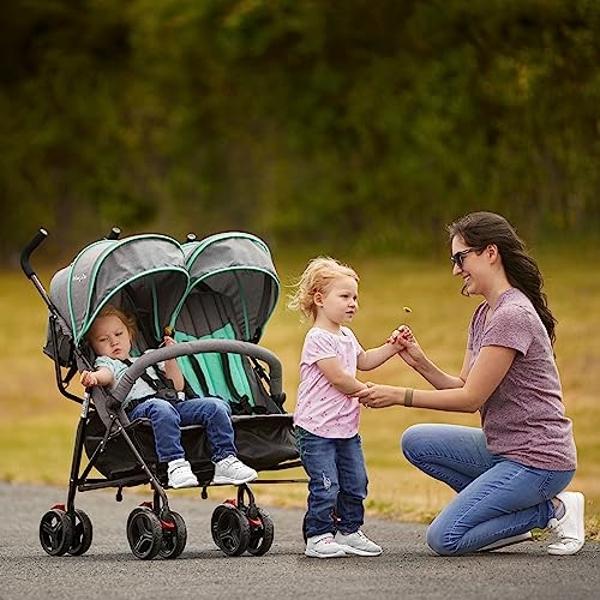 Baby Jogger City Mini GT2 All-Terrain Double Stroller, Jet Black, Perfect for Newborn and Toddler, Compatible with Britax, Cybex, Graco, and Maxi Cosi Infant Car Seats