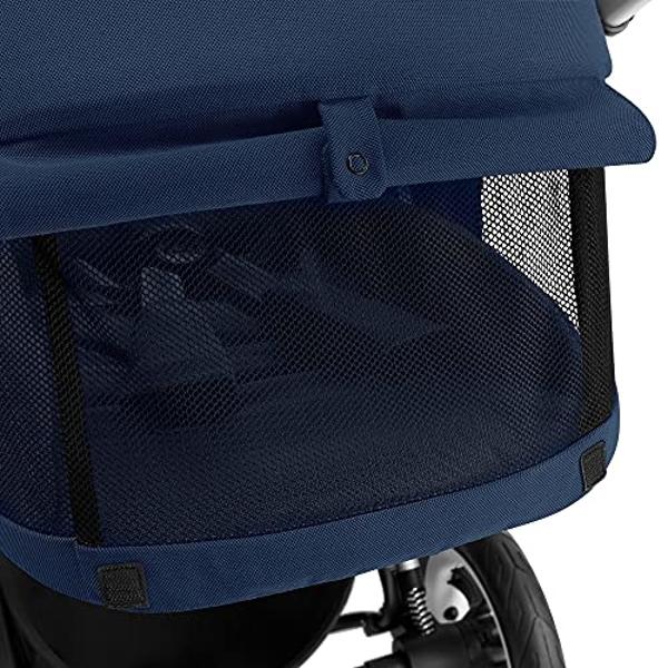 Cybex Talos S Lux Stroller, AllTerrain Wheels, FrontFacing or ParentFacing Seat Positions, OneHand Fold, Multiposition Recline, Navy Blue