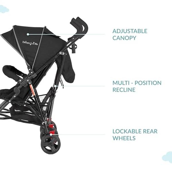Peg Perego Selfie – Self-Folding, Light Weight, Compact Stroller – Compatible with All Primo Viaggio 4-35 Infant Car Seats - Made in Italy - Jaguars (Black)