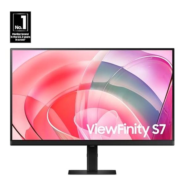SAMSUNG 32-Inch ViewFinity S7 (S70D) Series 4K UHD High Resolution Monitor with HDR10, Multiple Ports, Easy Setup Stand, Advanced Eye Care, LS32D702EANXGO, 2024