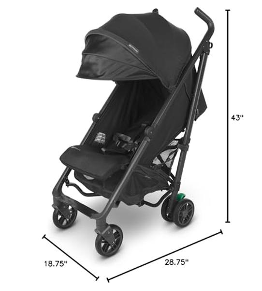 UPPAbaby G-Luxe Umbrella Stroller/Lightweight Design for Easy Travel/One-Step Fold + Recline/XL Basket + Canopy/Cup Holder Included/Jake (Charcoal/Carbon)