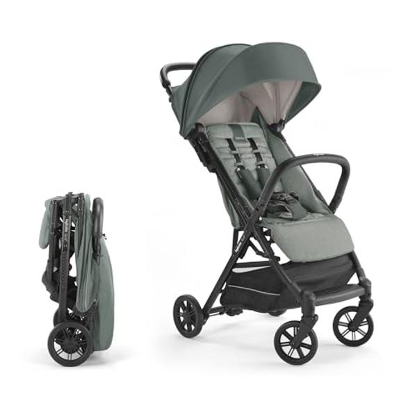 Inglesina Quid Stroller - Elephant Gray - Ultra Compact Lightweight Travel Stroller, Babies and Toddlers, Airplane Overhead, Foldable, Reclining Seat, Collapsible Canopy, 3 Months 