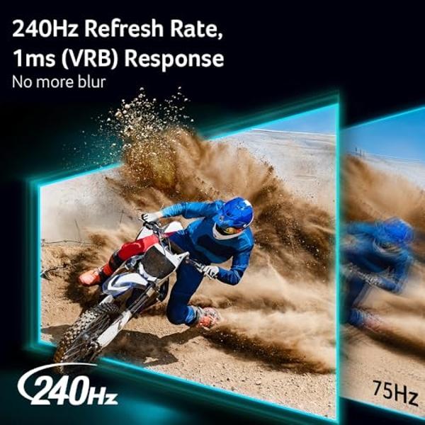 Acer Nitro 27" FHD 1920 x 1080 1500R Curved PC Gaming Monitor | AMD FreeSync Premium | 240Hz Refresh | 1ms VRB | VESA Mountable | HDR10 | 1 x Display Port 1.4 & 2 x HDMI 2.0 | EDA2