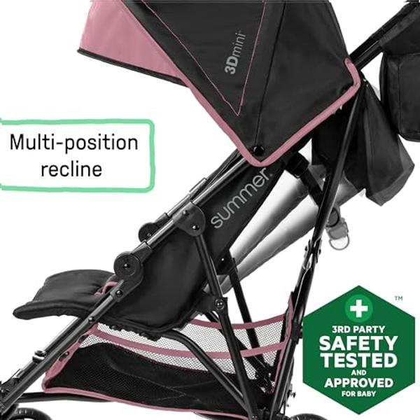 Inglesina Quid Stroller, Stormy Gray - Compact, Airplane Travel Stroller for Babies & Toddlers 3 Months to 50 lbs - Lightweight - Easy to Open - BPA Free