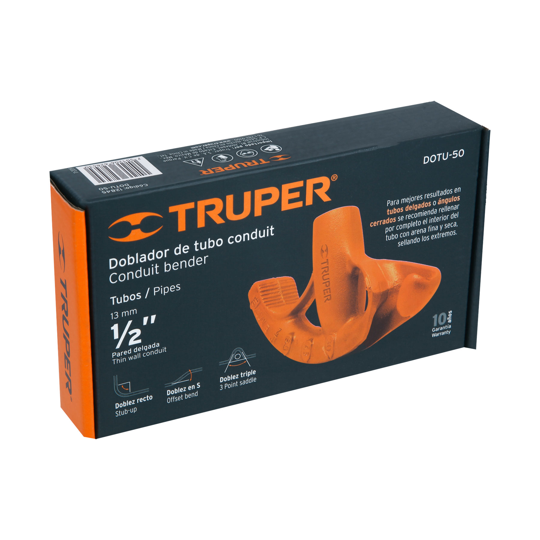 Doblador de tubo conduit 1/2", Truper