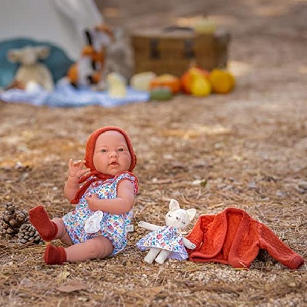 JC Toys - Nature Collection | Original La Newborn | Anatomically Correct Real Girl Baby Doll Gift Set | 15" All-Vinyl | Made in Spain | Designed by Berenguer | Ages 2+