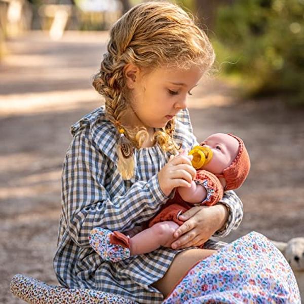 JC Toys - Nature Collection | Original La Newborn | Anatomically Correct Real Girl Baby Doll Gift Set | 15" All-Vinyl | Made in Spain | Designed by Berenguer | Ages 2+