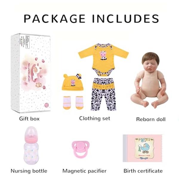 CHAREX Lifelike Reborn Baby Dolls Soft Body 22 Inch Realistic Newborn Doll Real Life Baby Dolls Gifts/Toys for Collection & Kids Age 3+