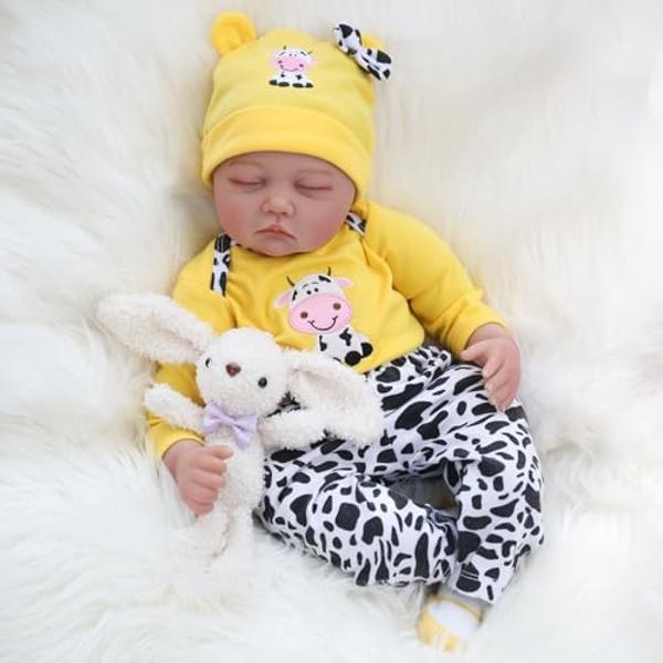 CHAREX Lifelike Reborn Baby Dolls Soft Body 22 Inch Realistic Newborn Doll Real Life Baby Dolls Gifts/Toys for Collection & Kids Age 3+