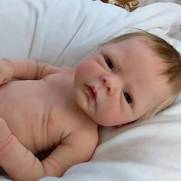 Anatomically Correct Real Boy Baby Doll | 15" All-Vinyl Baby Doll | JC Toys - La Newborn | Made in Spain | Comes With Blue Knit Outfit and Accessories | Designed by Berenguer | Age