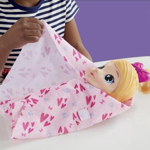 Baby Alive Shampoo Snuggle Harper Hugs Blonde Hair 11 Inch Water Baby Doll Playset, Toys for 3 Year Old Girls & Boys & Up