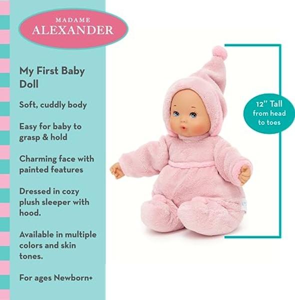 Corolle Bébé Calin Mila Baby Doll - 12" Soft-Body with Sleeping Eyes That Open and Close, Vanilla-Scented - Mon Premier Poupon Collection for Kids Ages 18 Months and up