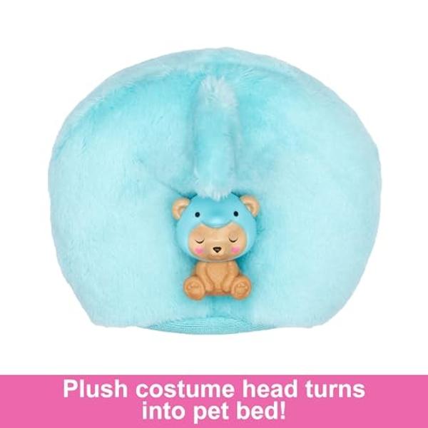 Barbie Cutie Reveal Doll & Accessories with Animal Costume & 10 Surprises Including Color Change, Teddy Bear as Dolphin in Costume-Themed Series