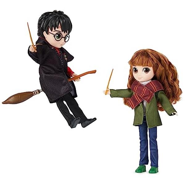 Wizarding World Harry Potter, 8-inch Harry Potter & Hermione Granger Dolls & Accessories Gift Set, over 20 Pieces, Kids Toys for Ages 6 and up