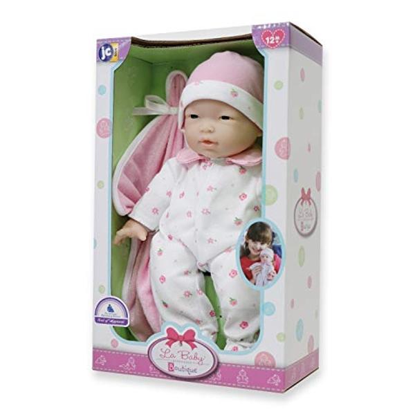 JC Toys Berenguer 11" Asian La Baby Doll,Pink Asian