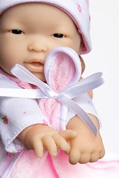 JC Toys Berenguer 11" Asian La Baby Doll,Pink Asian