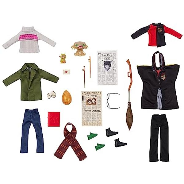 Wizarding World Harry Potter, 8-inch Harry Potter & Hermione Granger Dolls & Accessories Gift Set, over 20 Pieces, Kids Toys for Ages 6 and up