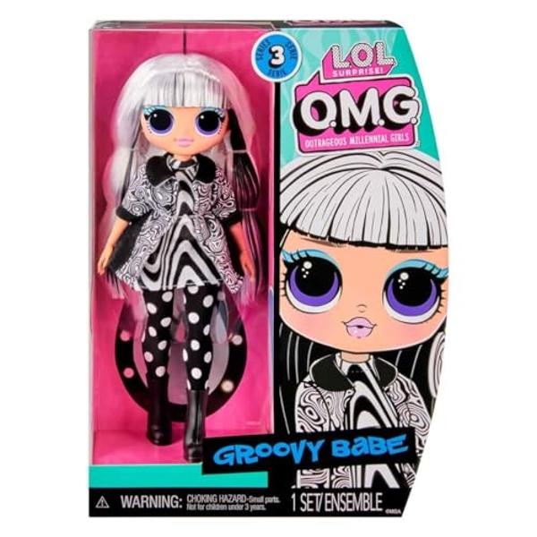 L.O.L. Surprise! O.M.G. Groovy Babe Fashion Doll with Multiple Surprises and Fabulous Accessories – Great Gift for Kids Ages 4+