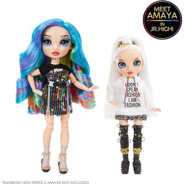 Rainbow High Jr High Series 2 Amaya Raine- 9" Rainbow Posable Fashion Doll with Designer Accessories and Open/Close Backpack. Great Toy Gift for Kids Ages 6-12 Years Old & Collecto