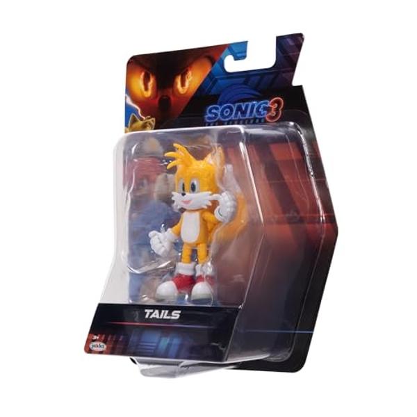 Sonic The Hedgehog Sonic 3 Movie Action Figures 5-Inch Tails Collector Toy Figure, Highly Articulated for Boys Girls - Officially Licensed 3 Movie Product
