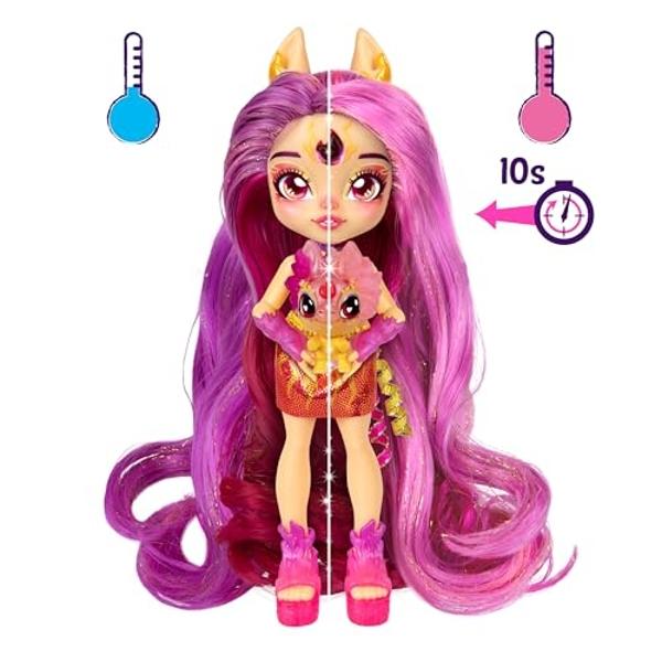 Glitter Girls – Soo Ji 14-inch Poseable Fashion Doll – Black Hair & Hazel Eyes —Hearts Outfit with Blue Glitter Shoes – Toys, Clothes, and Accessories for Kids Ages 3+