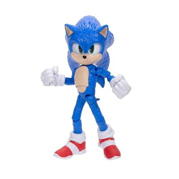 Sonic 3 Movie Action Figures 5-Inch Sonic Collector Toy Figure, Highly Articulated for Boys Girls - Officially Licensed Sonic The Hedgehog 3 Movie Product