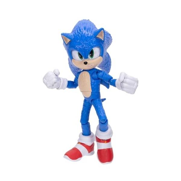 Sonic 3 Movie Action Figures 5-Inch Sonic Collector Toy Figure, Highly Articulated for Boys Girls - Officially Licensed Sonic The Hedgehog 3 Movie Product