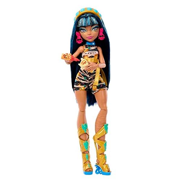 Monster High Skulltimate Secrets Doll & Clothes Accessories Set, Cleo De Nile with Dress-Up Locker & 19+ Surprises