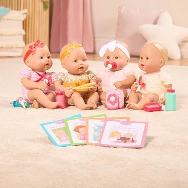 Baby Sweetheart by Battat – Bed Time 12-inch Soft-Body Newborn Baby Doll with Easy-to-Read Story Book and Accessories