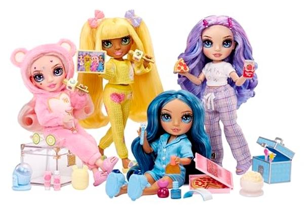 Rainbow High Jr High PJ Party - Sunny, Yellow 9" Posable Blonde Fashion Doll with Soft Onesie, Slippers, Fun Play Accessories, Great Toy Gift for Girls Kids Ages 4-12 Years