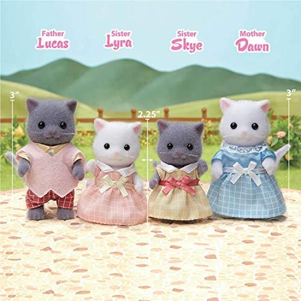 Calico Critters Persian Cat Family - Set of 4 Collectible Doll Figures for Children Ages 3+