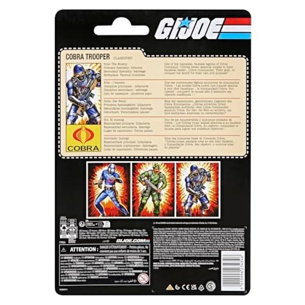 G.I. Joe Classified Series Retro Cardback Cobra Trooper, Collectible 6 Inch Action Figure with 9 Accessories