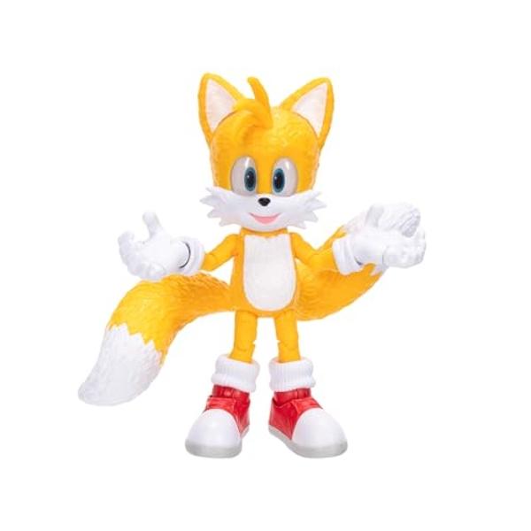 Sonic The Hedgehog Sonic 3 Movie Action Figures 5-Inch Tails Collector Toy Figure, Highly Articulated for Boys Girls - Officially Licensed 3 Movie Product