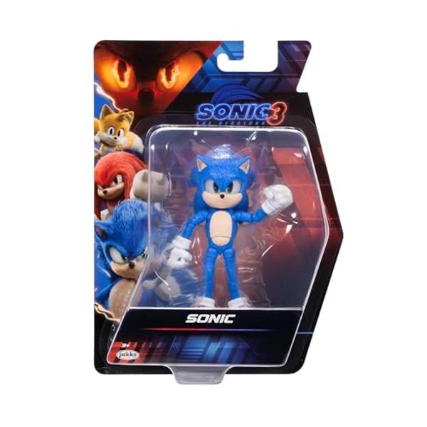Sonic 3 Movie Action Figures 5-Inch Sonic Collector Toy Figure, Highly Articulated for Boys Girls - Officially Licensed Sonic The Hedgehog 3 Movie Product