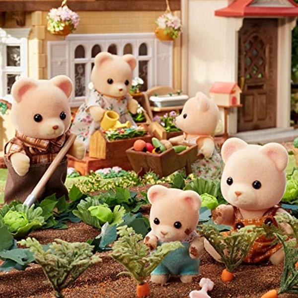 Calico Critters Cuddle Bear Family, Dolls, Dollhouse Figures, Collectible Toys 4 Count