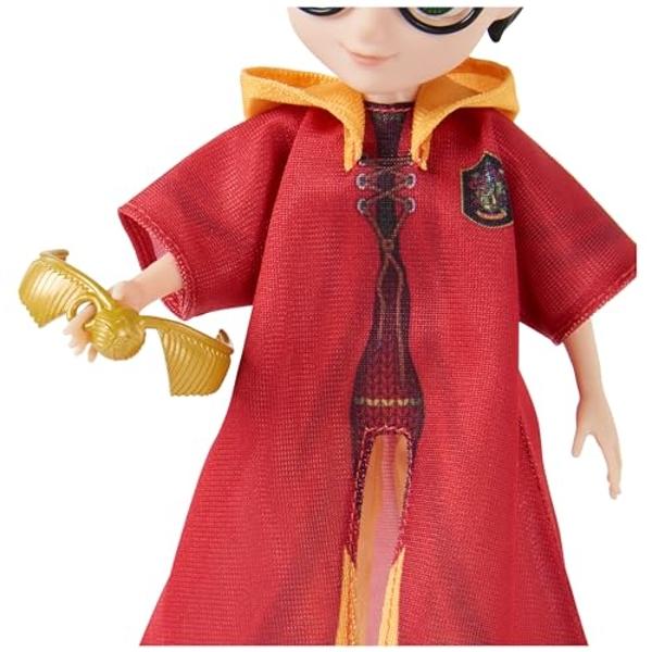 Wizarding World Harry Potter, 8-inch Harry Potter Quidditch Doll Gift Set with Robe and 9 Doll Accessories, 11 Pieces, Kids Toys for Ages 6 and up