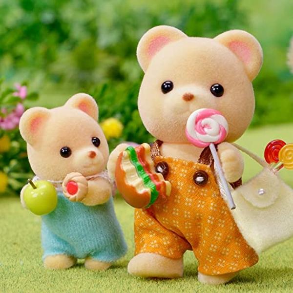 Calico Critters Cuddle Bear Family, Dolls, Dollhouse Figures, Collectible Toys 4 Count