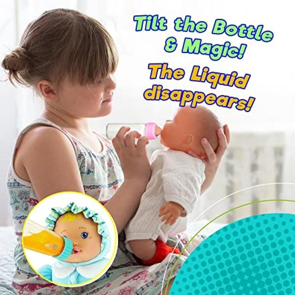 JA-RU Magic Baby Doll Bottles (2 Packs of 2 Bottles) Milk Bottle and Juice Bottle, Baby Doll Accessories. Set with 2 Bottles. 701-2